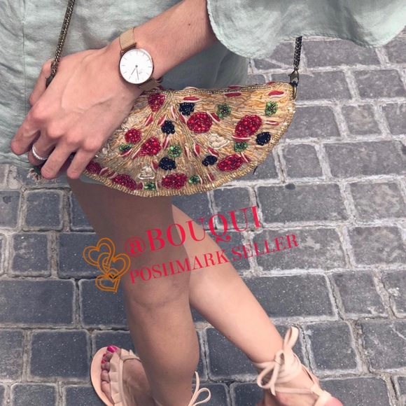 BLOGGERS FAV ZARA CHAIN STRAPS CROSSBODY PIZZA BAG - Picture 8 of 13
